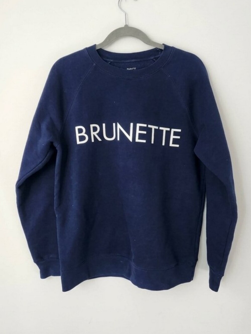Brunette The Label "BRUNETTE" Navy Blue Sweatshirt Pullover M/L